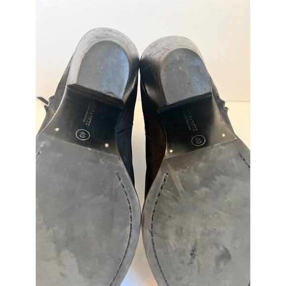 All Saints Black Leather Boots Booties Women Size 9 40 Black Ankle Boots EUC - Picture 8 of 9